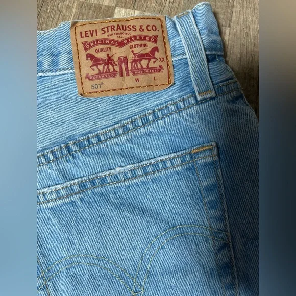 Levi's 501 Jean Shorts - Size W25 - Picture 5 of 14